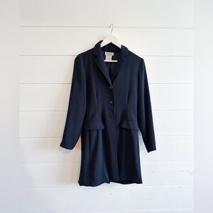 Vintage - Classique Collection Dark Navy, Long Tailored Blazer - Size Small
